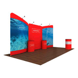 20' Tension Fabric Display With Slanted Side Frames