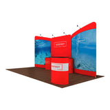 20' Tension Fabric Display With Slanted Side Frames