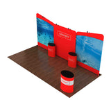 20' Tension Fabric Display With Slanted Side Frames