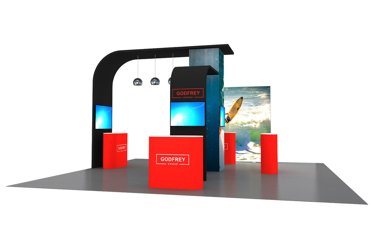 20 x 20 Backlit Exhibit Trade Show Package