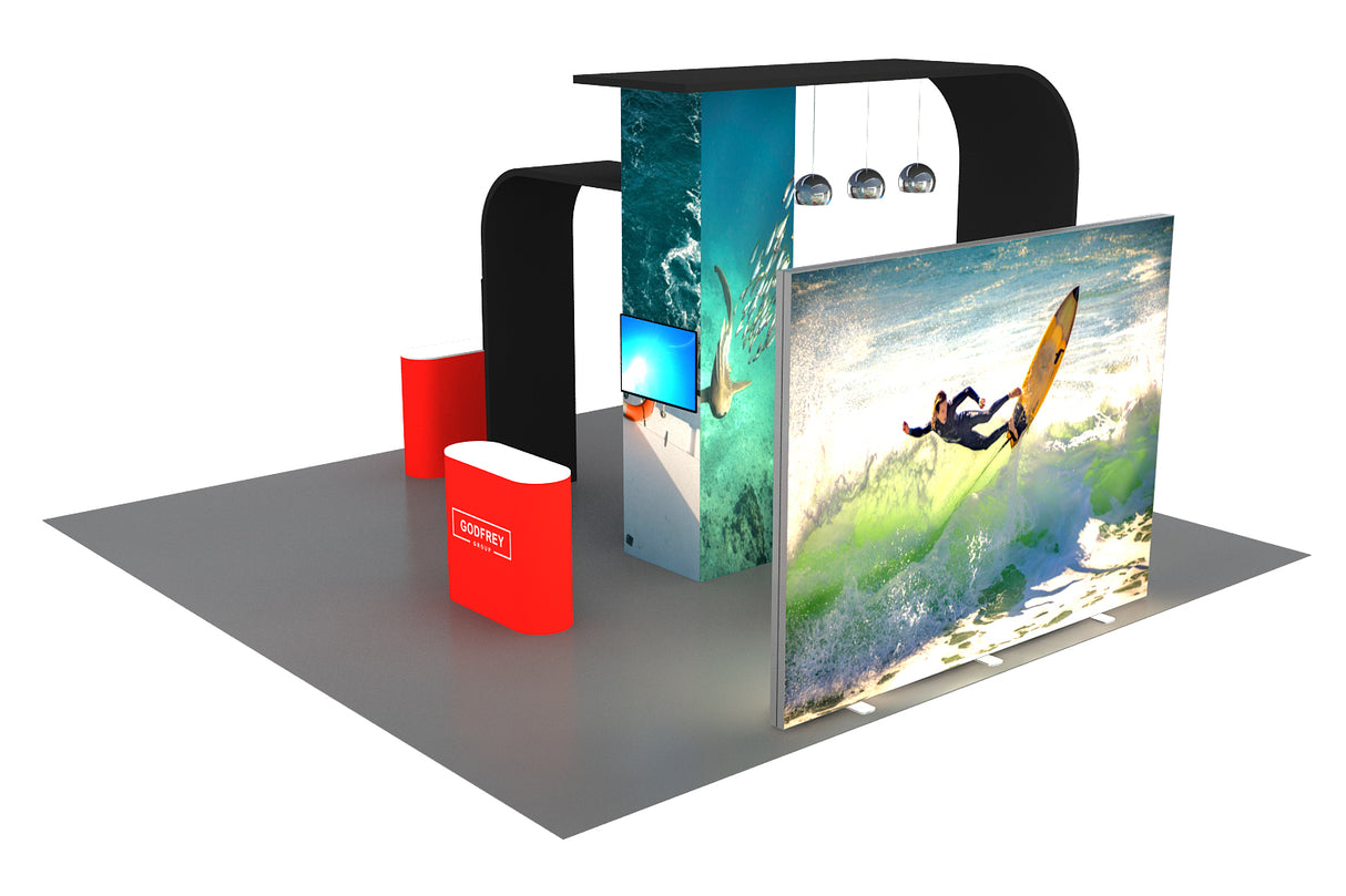 20 x 20 Backlit Exhibit Trade Show Package