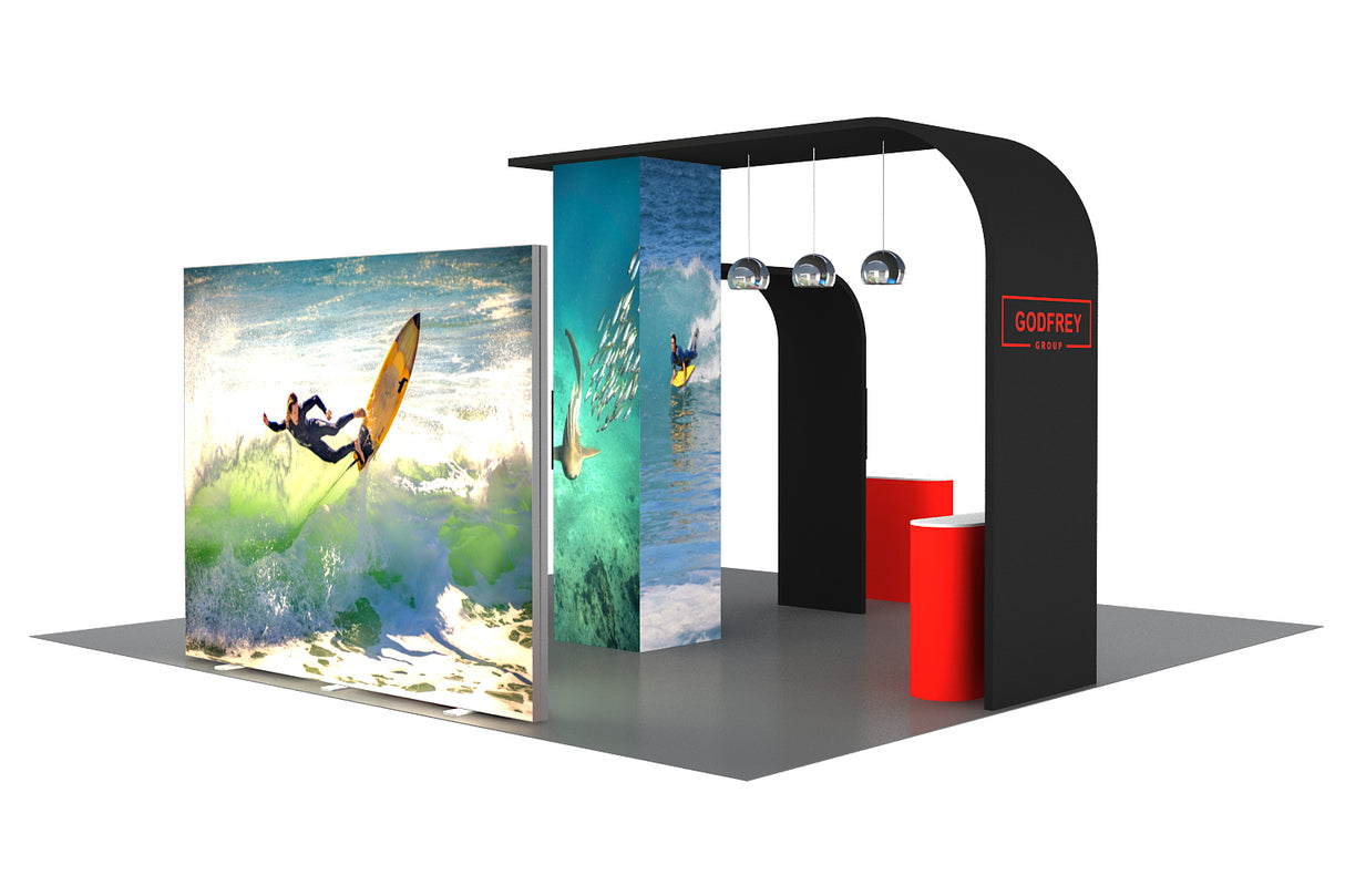 20 x 20 Backlit Exhibit Trade Show Package