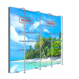 Modular Backlit 10x10 Kit With Two Shelving Fixtures