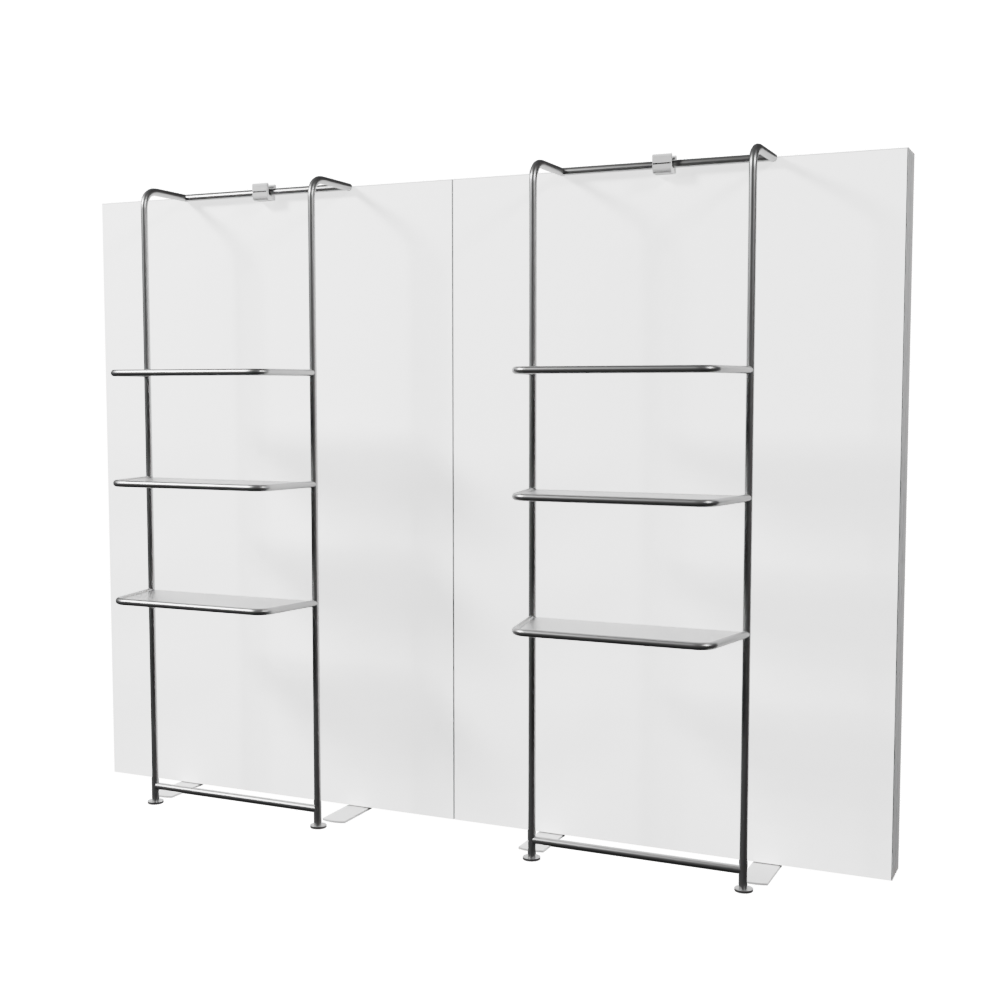 Modular Backlit 10x10 Kit With Two Shelving Fixtures