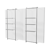 Modular Backlit 10x10 Kit With Two Shelving Fixtures