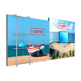 Modular Backlit 10x20 Kit With Shelving - Optional Monitor Mount(s)