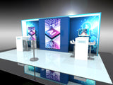 Custom 10x20 Exhibit With Inset 86" TV