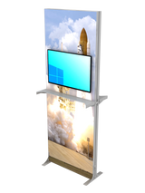 Light Box Module - 3' x 8' with Monitor Mount and Shelf - Godfrey Group