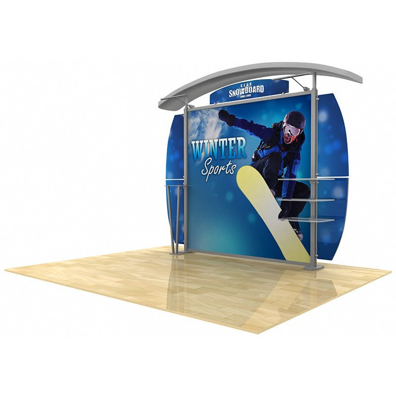 10' Modular Hybrid Display With Arch Top & Oval Sides - Godfrey Group