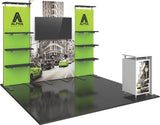 10' Shelf Display With Monitor Mount - Godfrey Group